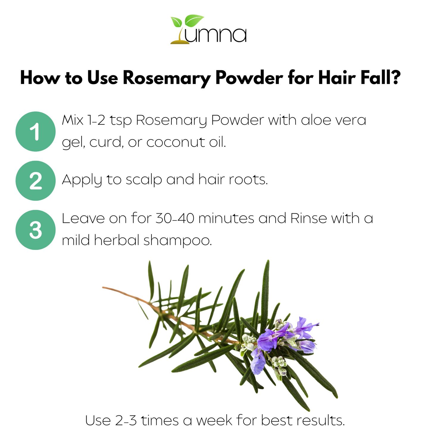 Yumna Herbals Rosemary Powder – 100g