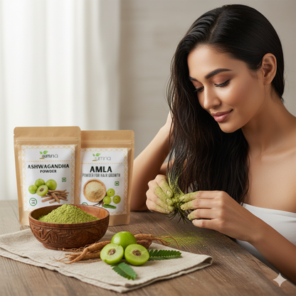 Amla Ashwagandha Powder - Hair Fall Control & Root Strengthening Kit