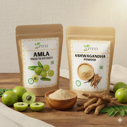 Amla Ashwagandha Powder - Hair Fall Control & Root Strengthening Kit