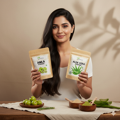 Amla Aloe Vera Powder - Hair Fall Control & Deep Conditioning Kit