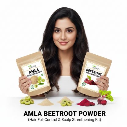 Amla Beetroot Powder - Hair Fall Control & Scalp Strengthening Kit