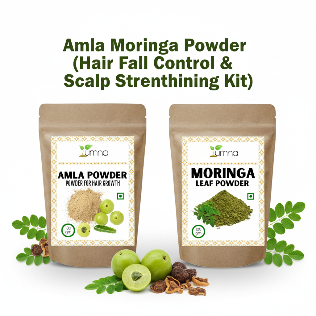 Yumna's Amla Moringa Powder - Hair Fall Control & Scalp Strengthening Kit